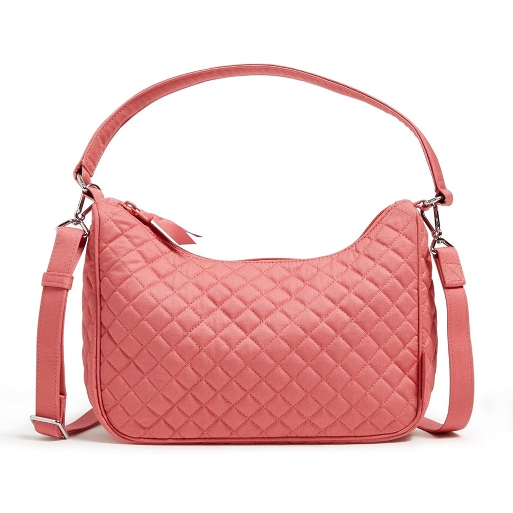 Vera Bradley Frannie Crescent Shoulder Bag Terra Cotta Rose